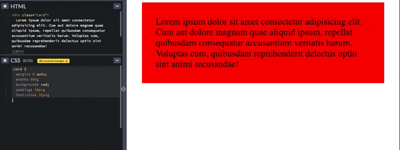 Percentage-based width resizing